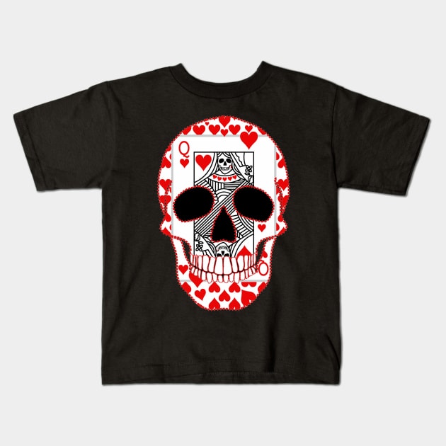 Queen Skull Kids T-Shirt by Nuletto